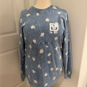 Disney Blue and White Long Sleeve Kids Tee